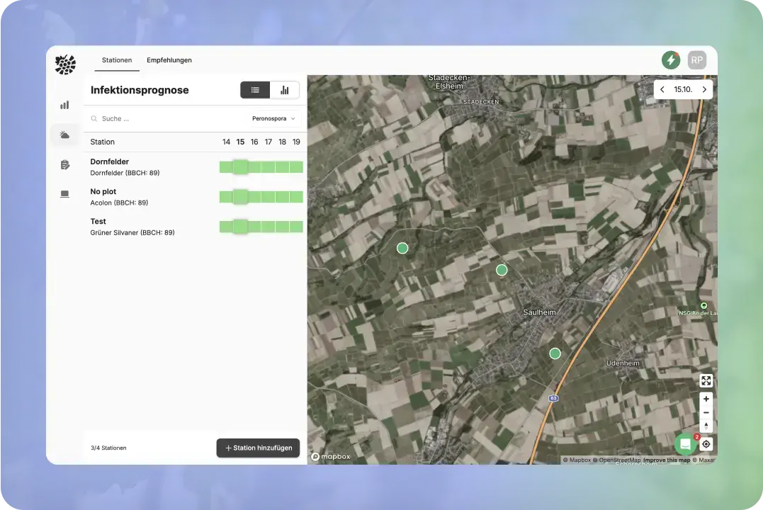 Prévisions météorologiques IA VineForecast 3